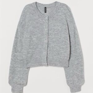 Cropped Fluffy Cardigan